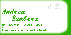 andrea bumbera business card